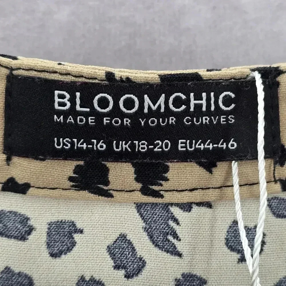 Bloomchic Animal Print Flutter Office Short Sleev… - image 5